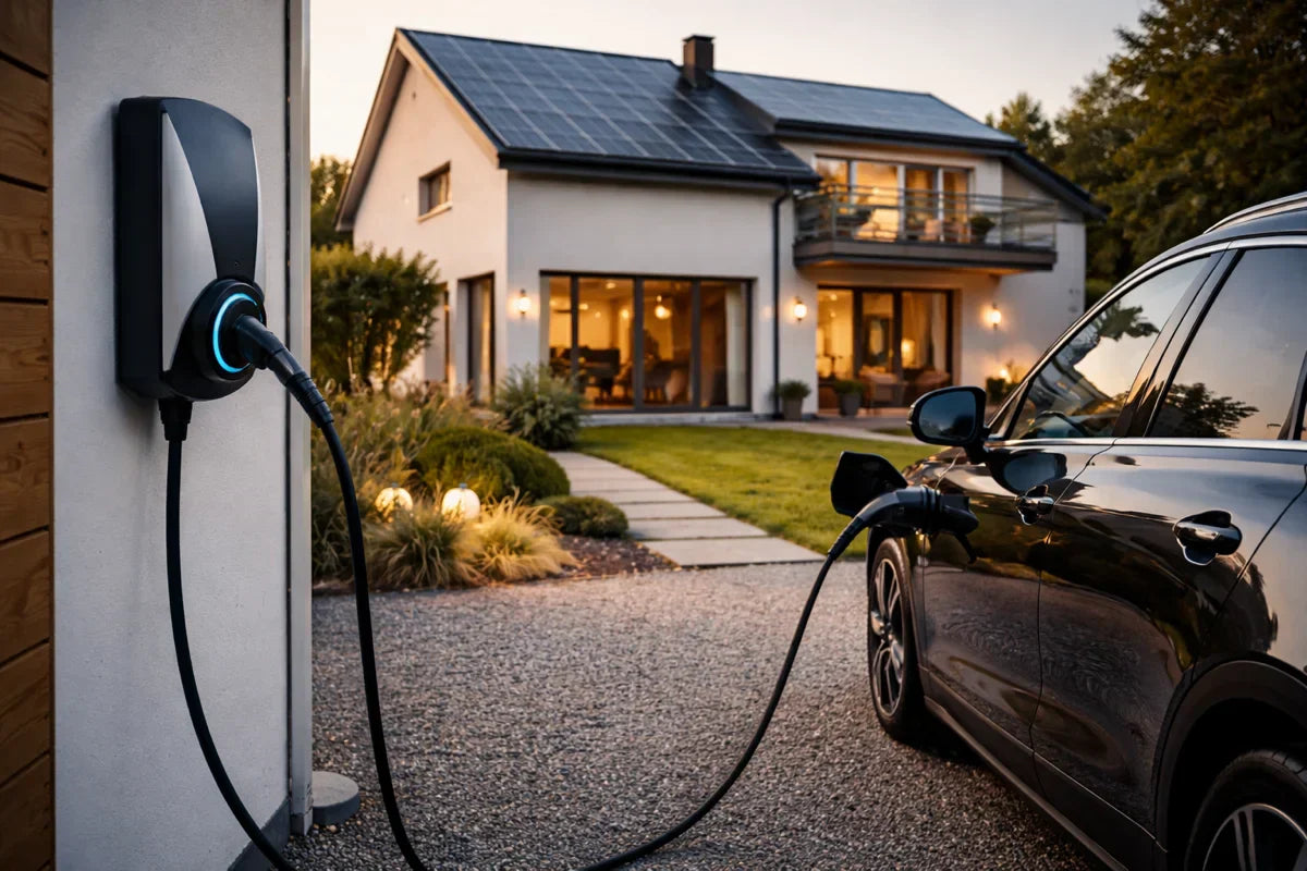 Installation av laddbox och energistyrning för villa